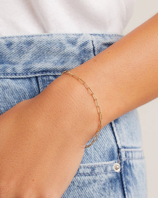 Parker Mini Bracelet || option::14K Solid Gold, 6.5 in.