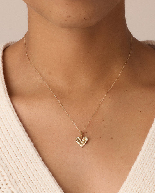 Diamond Adore Love Charm || option::14K Solid Gold