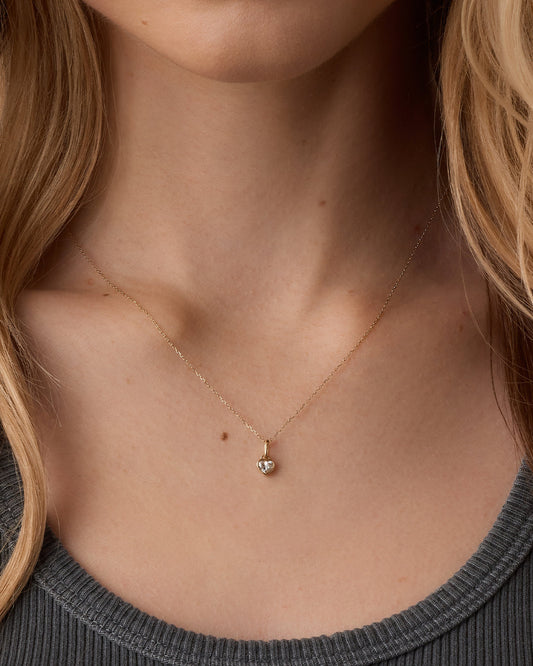 Lab Grown Diamond Heart Charm