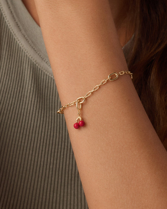 Cherry Parker Charm || option::18K Gold Plated