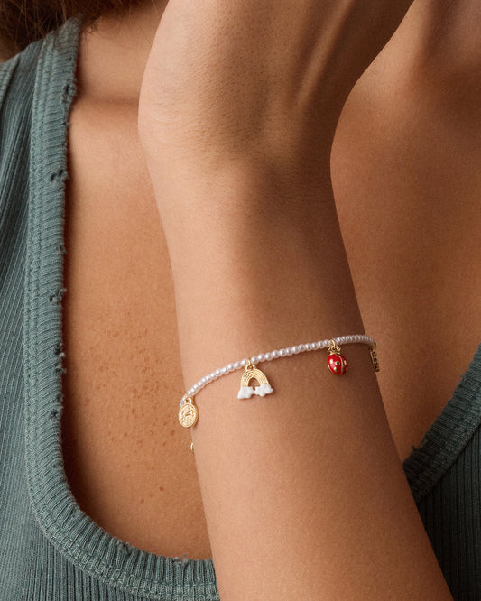 Lucky Mini Charm Bracelet || option::18K Gold Plated