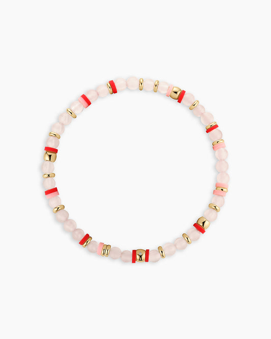 Power Gemstone Harbor Bracelet - Rose Quartz || option::18K Gold Plated, Rose Quartz - Love