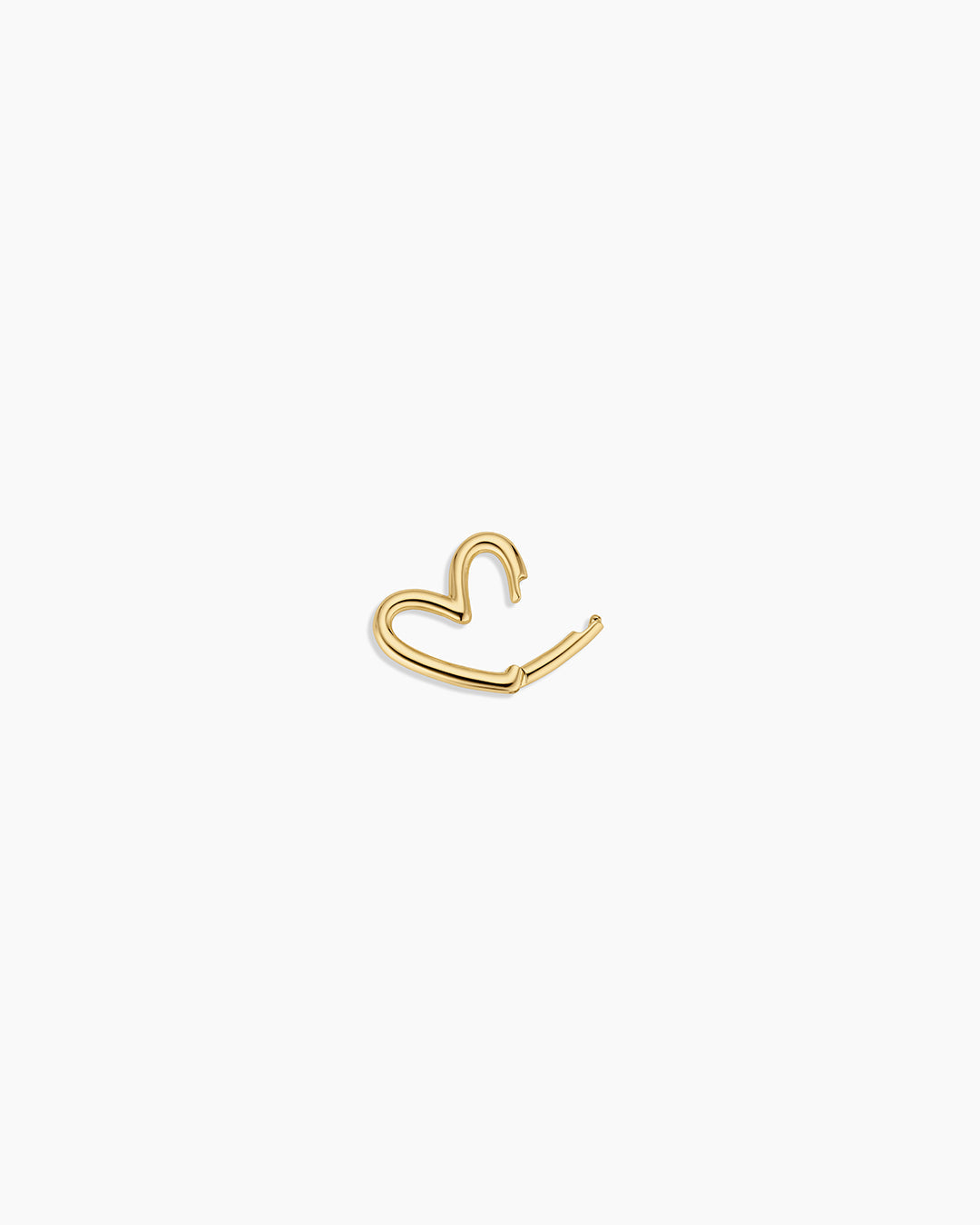 Delicate Heart Carabiner Charm || option::18K Gold Plated