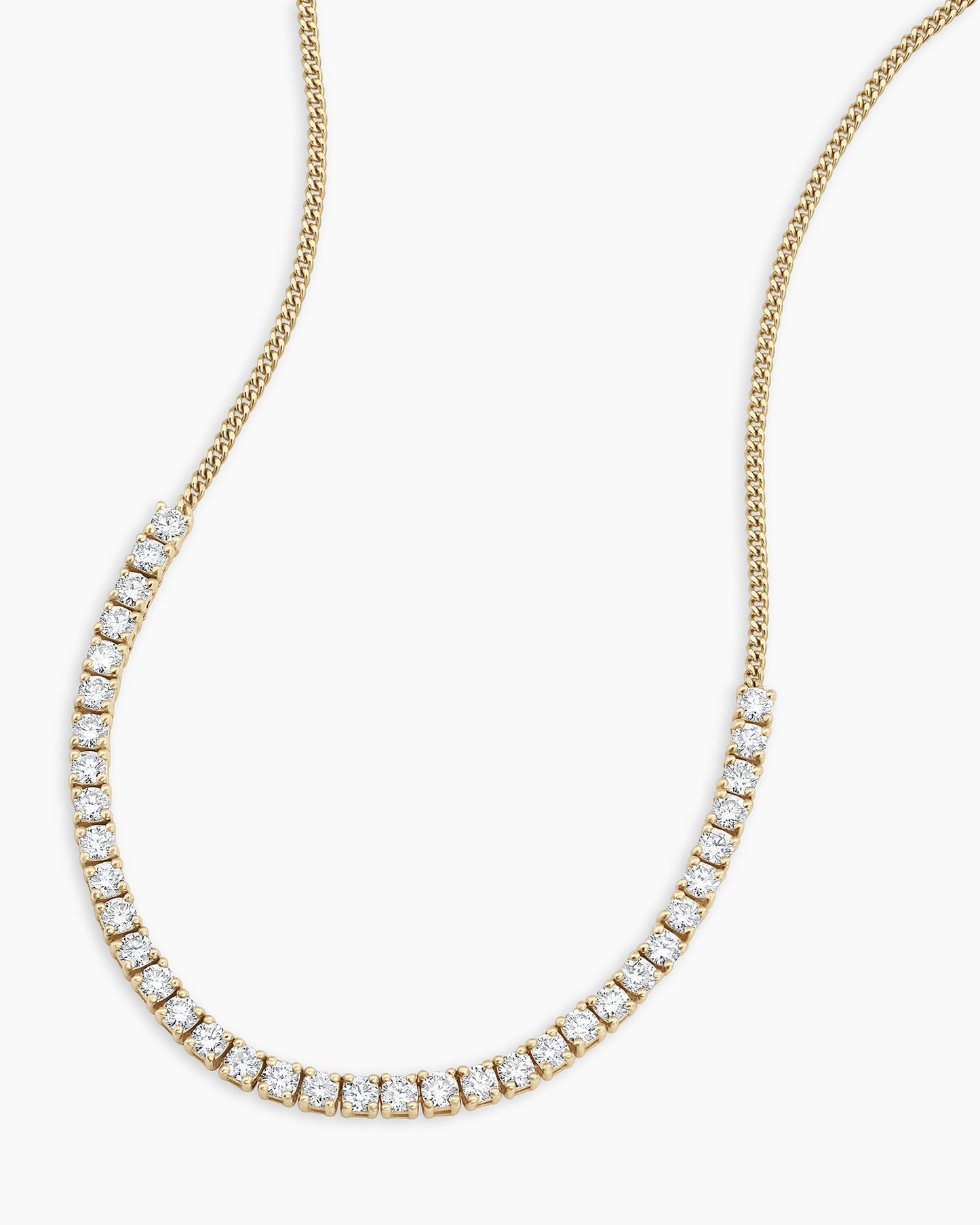 Diamond Melbourne Statement Row Necklace || option::14K Solid Gold
