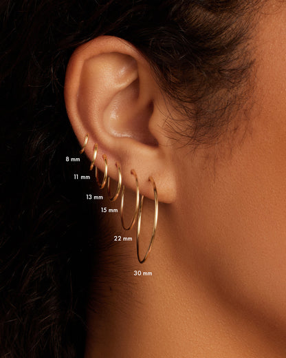14k Gold Classic Single Hoop