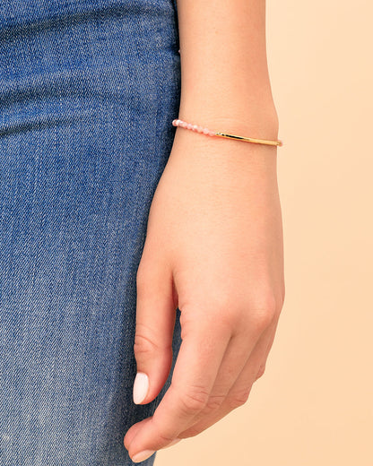 Power Gemstone Bracelet for Compassion || option::18K Gold Plated, Rhodochrosite - Compassion
