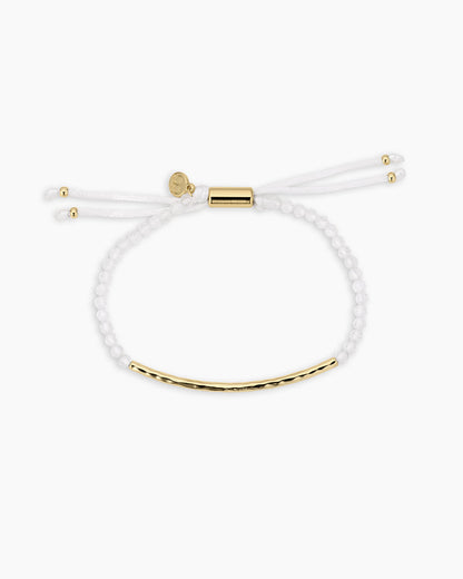 Power Gemstone Bracelet for Clarity || option::18K Gold Plated, Crystal Quartz - Clarity