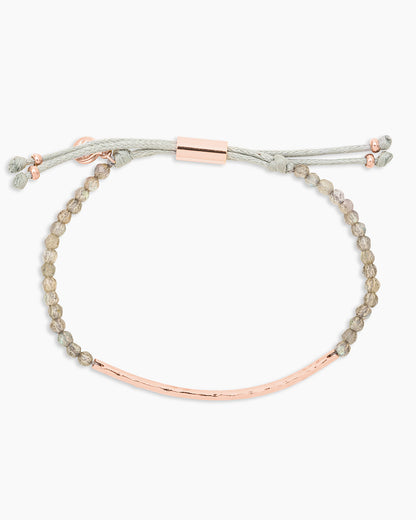 RosePower Gemstone Bracelet for Balance || option::Rose 18K Gold Plated, Labradorite - Balance