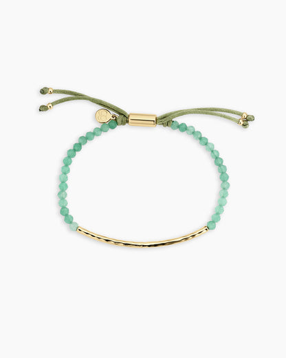 Power Gemstone Bracelet for Luck || option::18K Gold Plated, Aventurine - Luck