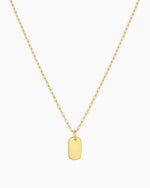 18K Gold Plated engravable Necklace || option::18K Gold Plated