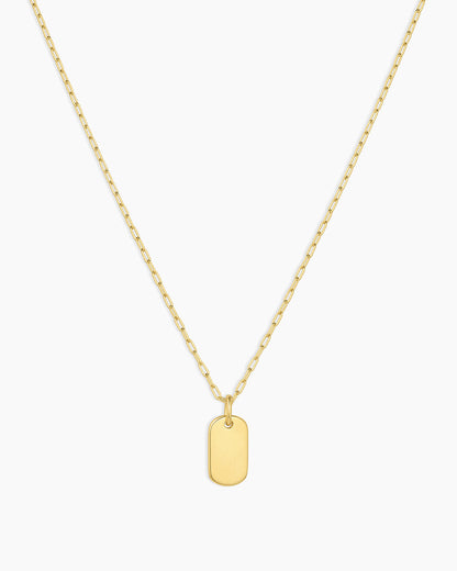 18K Gold Plated engravable Necklace || option::18K Gold Plated