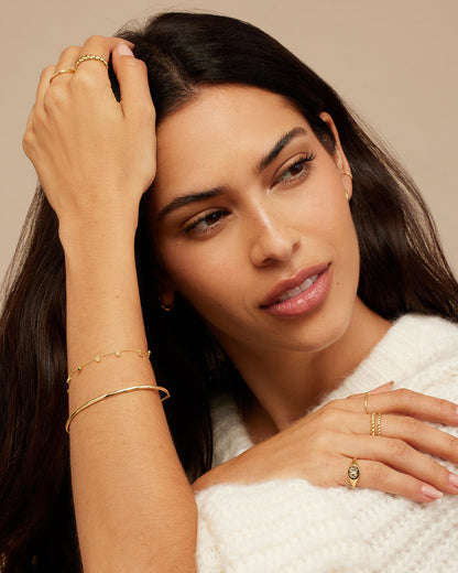 Taner Bar Bracelet || option::18K Gold Plated || set::taner-bar-bracelet-stl