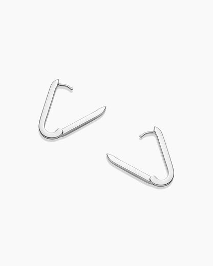 Rectangle Huggies,Parker Huggies || option::Silver Plated