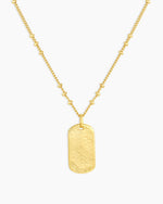 Griffin Dog Tag Necklace || option::18K Gold Plated