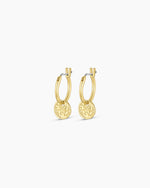 Ana Coin Huggies || option::18K Gold Plated