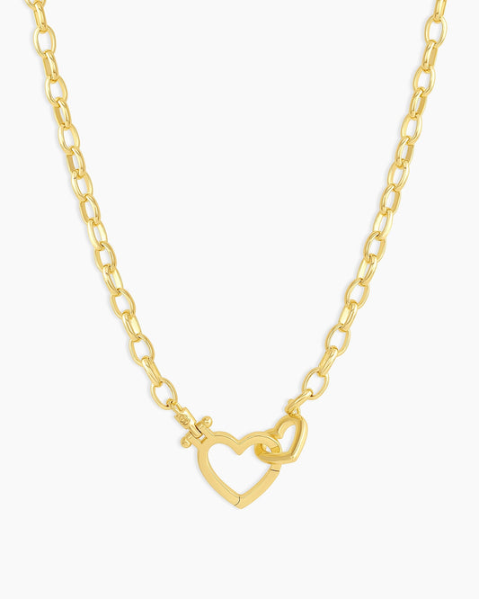 Parker Heart Necklace || option::18K Gold Plated