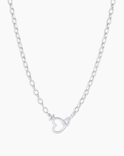 Parker Heart Necklace || option::Silver Plated