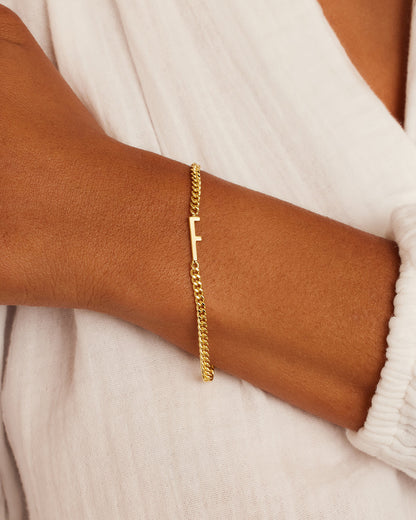 Wilder Alphabet Bracelet Alphabet Bracelet #F || option::18K Gold Plated, F