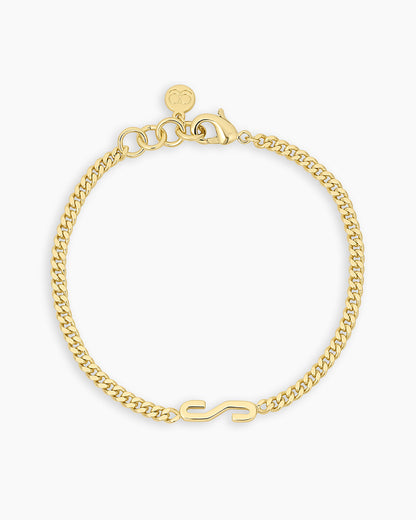 Wilder Alphabet Bracelet Alphabet Bracelet #S || option::18K Gold Plated, S