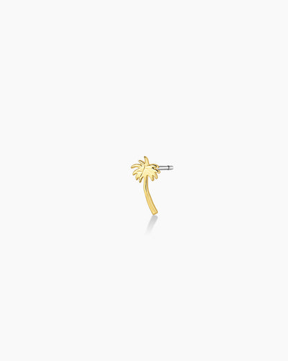 Palm Charm Stud || option::18K Gold Plated, Palm