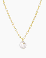 Reese Pearl Necklace || option::18K Gold Plated