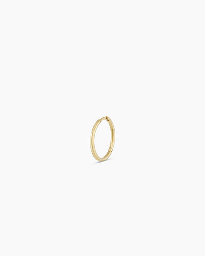Classic Gold Huggie || option::14K Solid Gold, 11mm