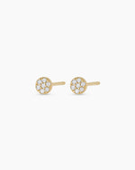 Diamond Pave Studs || option::14K Solid Gold