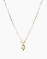Diamond and Opal Necklace || option::14K Solid Gold