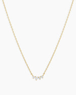 Diamond Cluster Necklace || option::14K Solid Gold