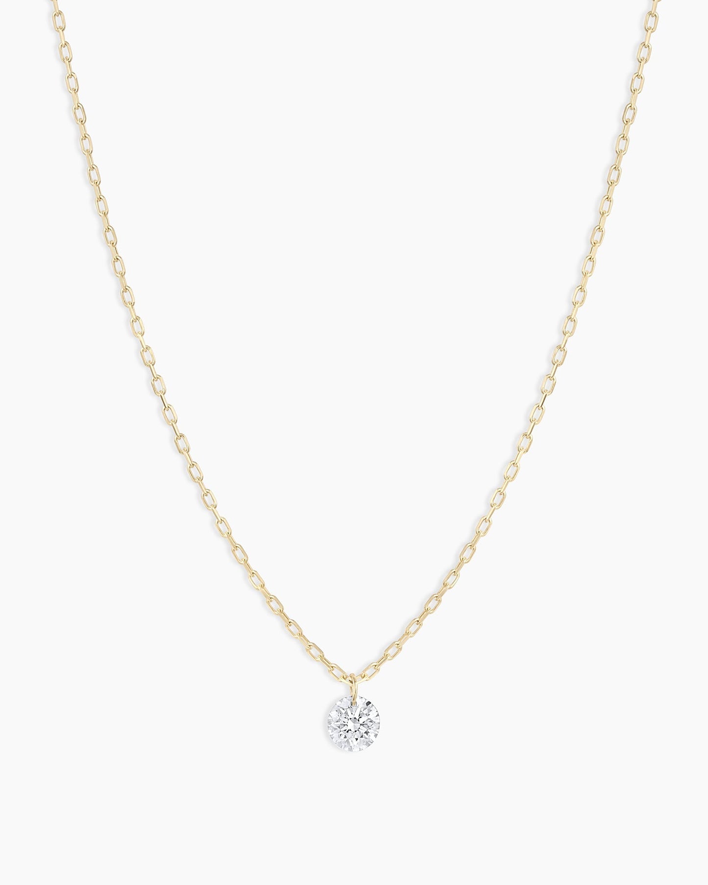 Floating Diamond Necklace || option::18K Solid Gold