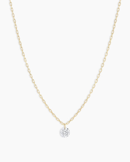 Floating Diamond Necklace || option::18K Solid Gold