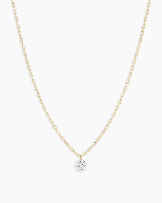 Floating Diamond Necklace || option::18K Solid Gold