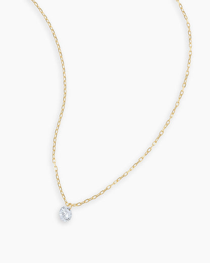 Floating Diamond Necklace || option::18K Solid Gold