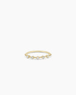 Cluster White Topaz Ring || option::14K Solid Gold