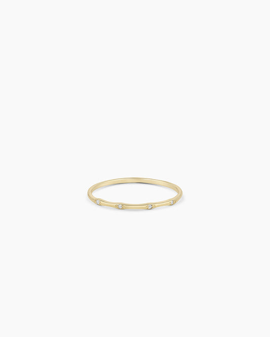 Diamonds Stacking Ring || option::14K Solid Gold