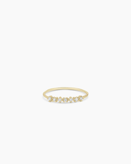 Diamond Row Ring || option::14K Solid Gold