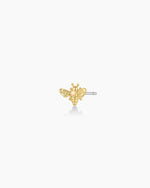 Bee Charm Stud || option::18K Gold Plated, Bee