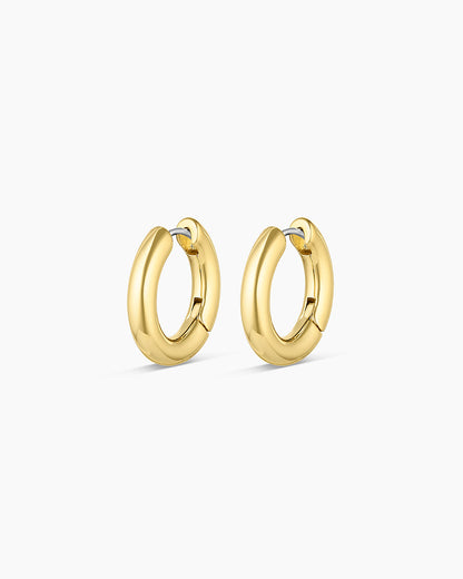 Lou Hoops chunky hoops bold hoop earrings || option::18K Gold Plated