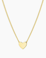 Gold engravableHeart necklace || option::18K Gold Plated