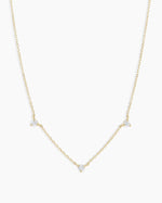 Diamond Eve NecklaceDiamond trio necklace daintyDiamond necklace || option::14K Solid Gold