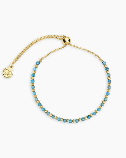 Power Gemstone Brooks Bracelet for Inspiration || option::18K Gold Plated, Apatite - Inspiration