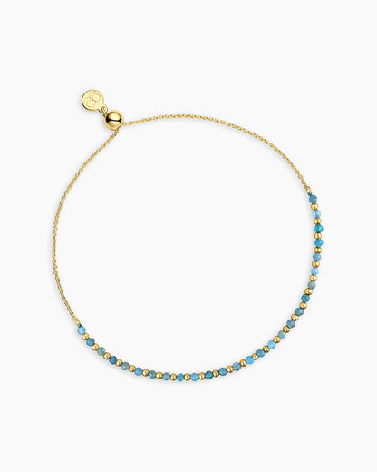 Power Gemstone Brooks Bracelet for Inspiration || option::18K Gold Plated, Apatite - Inspiration