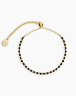 Power Gemstone Brooks Bracelet for Protection || option::18K Gold Plated, Black Onyx - Protection