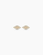 Diamond Evil Eye Studs || option::14K Solid Gold