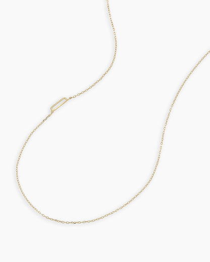 Alphabet Necklace || option::14K Solid Gold, Q