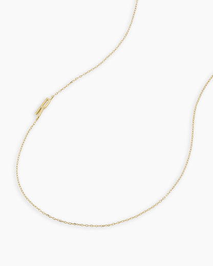 Alphabet Necklace || option::14K Solid Gold, R