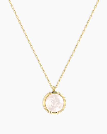 Zodiac Necklace - Scorpio, Astrology Coin Necklace, Scorpio Necklace || option::18K Gold Plated, Cancer
