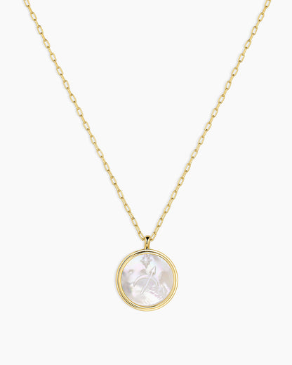 Zodiac Necklace - Aquarius, Astrology Coin Necklace, Aquarius Necklace || option::18K Gold Plated, Sagittarius