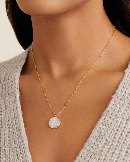 Zodiac Necklace - Aquarius, Astrology Coin Necklace, Aquarius Necklace || option::18K Gold Plated, Aquarius
