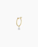 Floating Diamond Huggie || option::18K Solid Gold